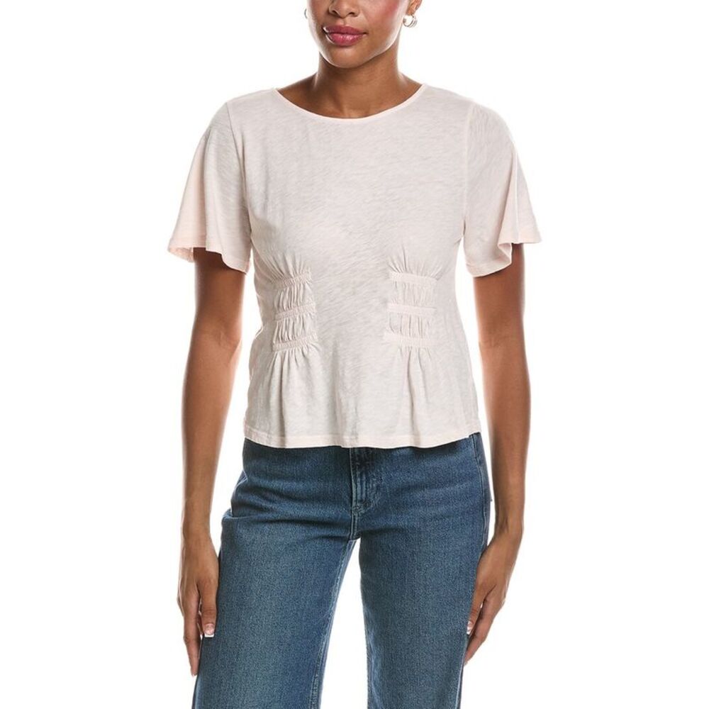 Velvet By Graham & Spencer Womens Yasmine Slub T-Shirt, White